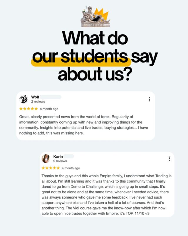 What’s it like inside the EMPIRE community?
We’re not just about courses. Inside our Discord, traders share real strategies, learn from each other, and level up – together.
📈 Live market news
📊 Technical analysis you can act on
🤝 Support from experienced pros

Use code EMPIRE10 for 10% off. 🙌🏼